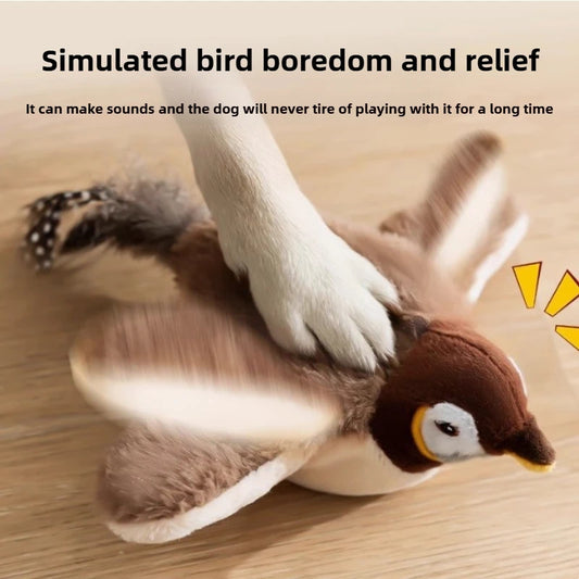 Interactive Flapping Plush Bird Cat Toy – Pawspire